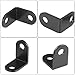 LANIAKEA 50 PCS Black Corner Braces, 1.02 x 1.02 x 0.63 inch Small Metal L Corner Bracket Joint Fastener, 90 Degree Angle Bracket for Wood, Shelves, Furniture, Cabinet and More