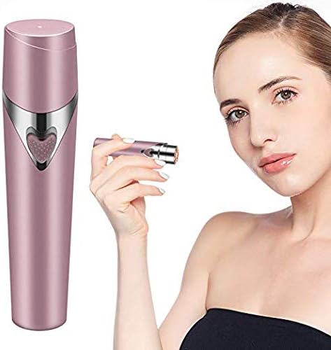 Facial Hair Removal for Women,Portable Waterproof Electric Facial Hair Remover Epilator with a Cleaning Brush for Lip Body Chin and Cheek Hair,Mini Travel Size