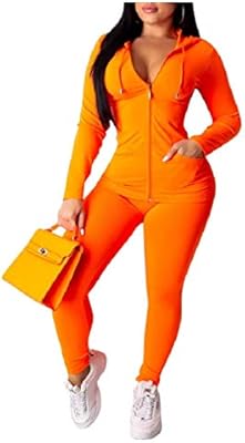 orange zip up jumpsuit