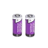 CR123A Lithium Battery [Upgraded] Zeasun 3.7V PTC Protected Rechargeable 123/123A Li-ion Batteries with Case for Security Camera and Alarm System,700mAh,2 Pack
