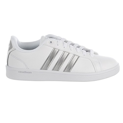 Adidas women s cf advantage sneaker, ftwr white, silver met, core…