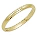 Women's 14K Yellow Gold 2mm Classic Fit Plain Wedding Band (Available Ring Sizes 4-8 1/2)