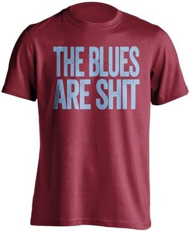 The Blues Are Shit - Aston Villa FC Fan Shirt - Haters Gonna Hate - Red - Large