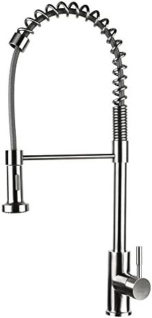 JOMOLA Pull Out Kitchen Faucet Spring Single Handle Sink Faucet with Pull Down Sprayer,SUS304 Stainless Steel