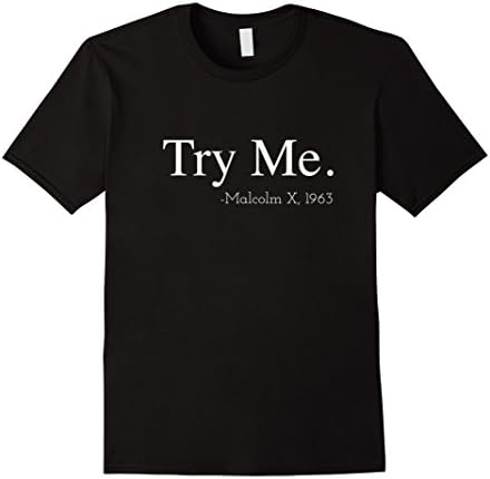 Men's Malcolm X Try Me Shirt XL Black