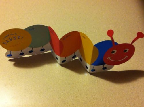 10 Count Fold Out Invitations-Caterpillar