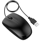 JETech 3-Button Wired USB Optical Mouse Mice (Black) - 0776