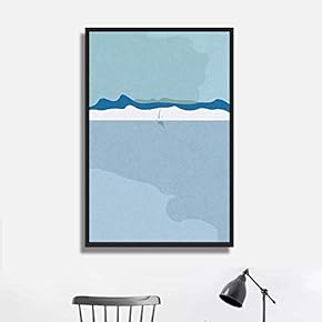 Framed Canvas Wall Art for Living Room, Bedroom Minimalistic Landscape XVIII Canvas Prints for Home Decoration Ready to Hang - 16x24 inches