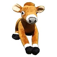 This Place is a Zoo Baby Jersey Cow Plush Animal - 10" Stuffed Toy Brown Calf