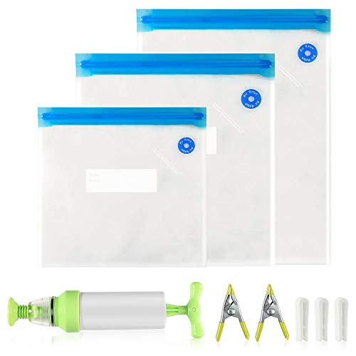Buy Sous Vide Bags Kit For Anova, 15 Reusable Food Vacuum Sealer Bags