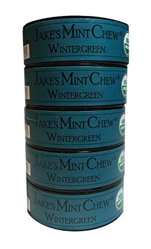 Jake's Mint Chew Wintergreen, 5 Pack, Tobacco & Nicotine Free!