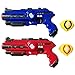 GoBroBrand Laser Tag Gun Toy Blast Set - The Lazer tag Gun set includes 4 Team player settings, 2 guns 2 Badges, 2 Belts, 10 Cards, - Best Toy Gift Kids For Boys Girls age 3, 4, 5, 6 - 12yrs old