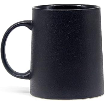 12 oz Matte texture Coffee Mug, Smilatte M051 Novelty Ceramic Cup for Latte Cappuccino Tea Hot Cocoa, Black