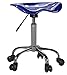 Flash Furniture Taylor Vibrant Nautical Blue Swivel Tractor Seat and Chrome Stool with Contoured Comfort Seat
