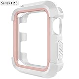 Doboli for Apple Watch Case 38mm iwatch Protector Bumper for Series 1 2 3 White/Pink