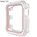 Doboli for Apple Watch Case 38mm iwatch Protector Bumper for Series 1 2 3 White/Pink