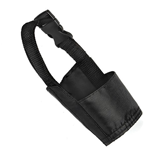 Dog Mouth Cover Oxford Cloth Anti-bite Anti Chew Anti-lick Pet Muzzle with Adjustable Strap Breathable,Soft,Safety Protection Postoperative Recovery for Small Dogs,Puppies (XS)