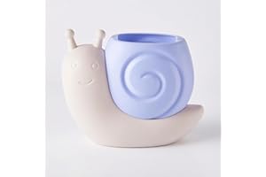Snail Shaped Desk Organizer, Cute Stationery Holder for Office, Home, School, Blue and Cream