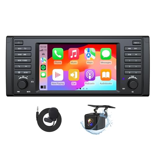 Eonon Android 14 Car Radio for BMW 5 E39 (1995-2002) 7 Inch 4+64GB GPS CarPlay Android Auto WiFi USB EQ Bluetooth Screen Mirror SWC Rear View Camera Car Stereo E39X7A
