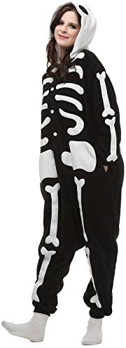 Arrowder New Kigurumi Pajamas Animal Cosplay Unisex Adult Costume Skeleton S