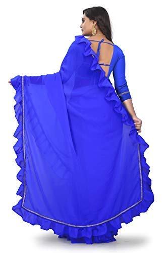 aradhya fashion women's marbal art saree with banglori blouse piece