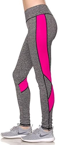 Gray with Pink Stripe Women Sports Trousers (Small/Medium) Athletic Gym Workout Fitness Yoga Leggings Pants