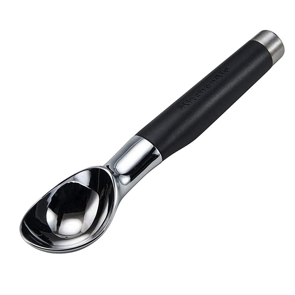 KitchenAid Stainless Steel Ice Cream Scoop - Black