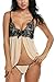 Avidlove Women Lingerie 2 Pieces Strap Sleepwear Lace Chemise See-Through Babydoll Apricot M