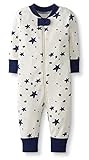Moon and Back by Hanna Andersson Baby/Toddler One-Piece Organic Cotton Footless Pajamas, Navy Star, 12-18 months