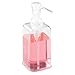 mDesign Modern Plastic Refillable Liquid Soap Dispenser Pump Bottle for Bathroom Vanity Countertop, Kitchen Sink - Holds Hand Soap, Dish Soap, Hand Sanitizer, Essential Oils - Clear