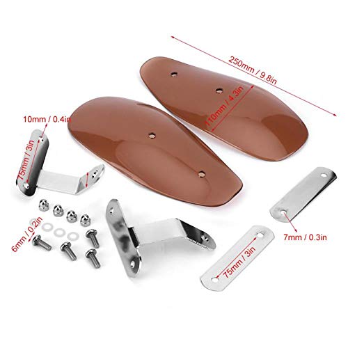 Motorfiets windschermen, 10 mm/0,4 inch universele motorfiets handbescherming windschermbeschermer(Tawny) - Image 5