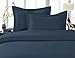 Elegant Comfort 1500 Thread Count Egyptian Quality Super Soft Wrinkle Free 2-Piece Pillowcases- HypoAllergenic, King Size - Navy Blue