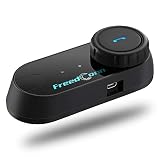 Motorcycle Helmet Communication Systems FreedConn T-COMVB Bluetooth Headset Intercom for Motorbike Skiing (FM Radio/Hand-Free/Waterproof/Intercom Range-800M/2-3 Riders Pairing/1 Pack