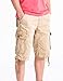 WenVen Men's Active Cargo Shorts Cotton Outdoor Wear Lightweight (WV3229 Light Khaki,34)