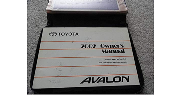 2002 Toyota Avalon Owners Manual 308 Pages Books