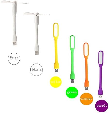Creative 4 Mini LED USB 2 Mini FAN USB battery USB Notebook PC Laptop Keyboard outdoor energy gift night reading lamp adjustment angle light and flexible LED light