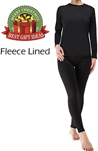 wishpower Women's Ultra Soft Thermal Underwear Long Johns Set with Fleece Lined