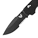 enchmade - Vallation 407 Folding Knife, Drop Point Blade, Serrated Edge, Black Handle, Coated Finish, Made in the USA
