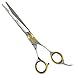 Sharf Gold Touch Pet Grooming Shear | Straight Cat & Dog Grooming Scissors | 7.5 Inch | 440c Japanese Stainless Steel Pet Dog Shearing Scissors | Animal Shears with Removable Comfort Rings