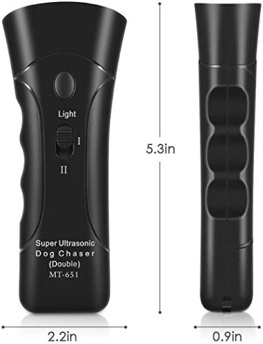 Inoosky Anti Barking Handheld 3 in 1 Pet LED Ultrasonic Dog Trainer Device - Electronic Dog Deterrent/Training Tool/Stop Barking