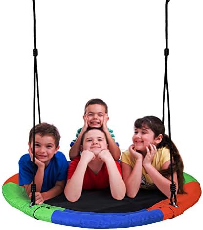 Extra Large 40'' Diameter Tree Swing,Children's Colorful Swing,400lbs Weight Capacity