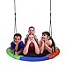 Extra Large 40'' Diameter Tree Swing,Children's Colorful Swing,400lbs Weight Capacity