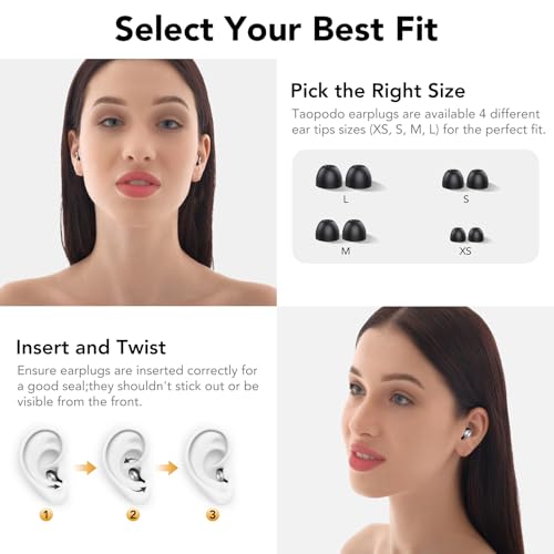2026 Ear Plugs for Sleeping, 45 dB Reusable Hearing Protection, Noise Reducing Earplugs for Sleep, Ear Plugs Soft and Comfortable for Sleeping, Travel, Concentration, Plane, Concerts