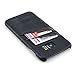 Dockem Card Case for Samsung Galaxy S7 Edge - Vintage Synthetic Leather Wallet Case, Ultra Slim Professional Executive Snap On Cover with 2 Card Holder Slots, Black