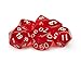 7 Die Polyhedral Dice Set - Translucent Red with Velvet Pouch By Wiz Dice