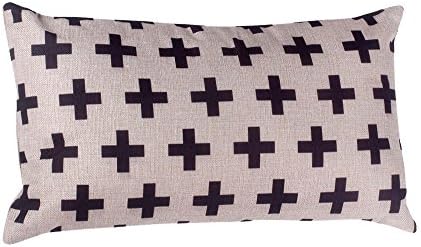 Curtis Home Modern Plus/Swiss Cross Design Decorative Throw Pillow Cover