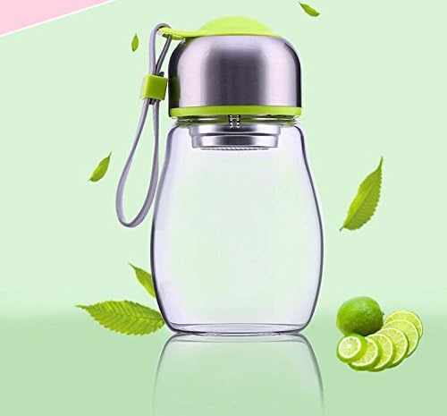 Penguin Shape 400ML Travel Mug Hand Portable Glass Water Bottle Glass Coffee Cup (Green) …