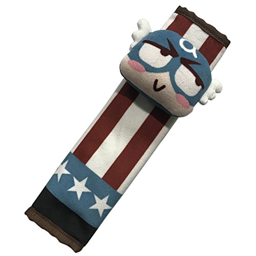 Seat Belt Shoulder Pad, Captain America Plush Soft Car Seat Belt Strap Covers Protect Headrest Neck Support for Children Baby Adult