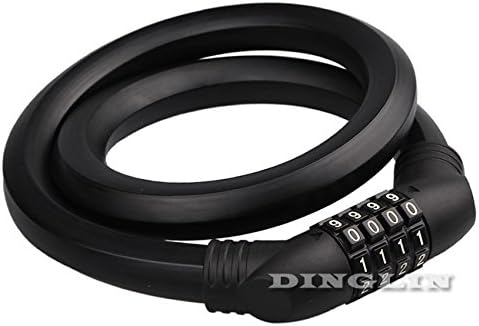 Thick Bikes Cycle Mountain Bicycle Accessories Moto Fixed Gear Anti Theft Security Steel Coded Lock Combination Lock - Black
