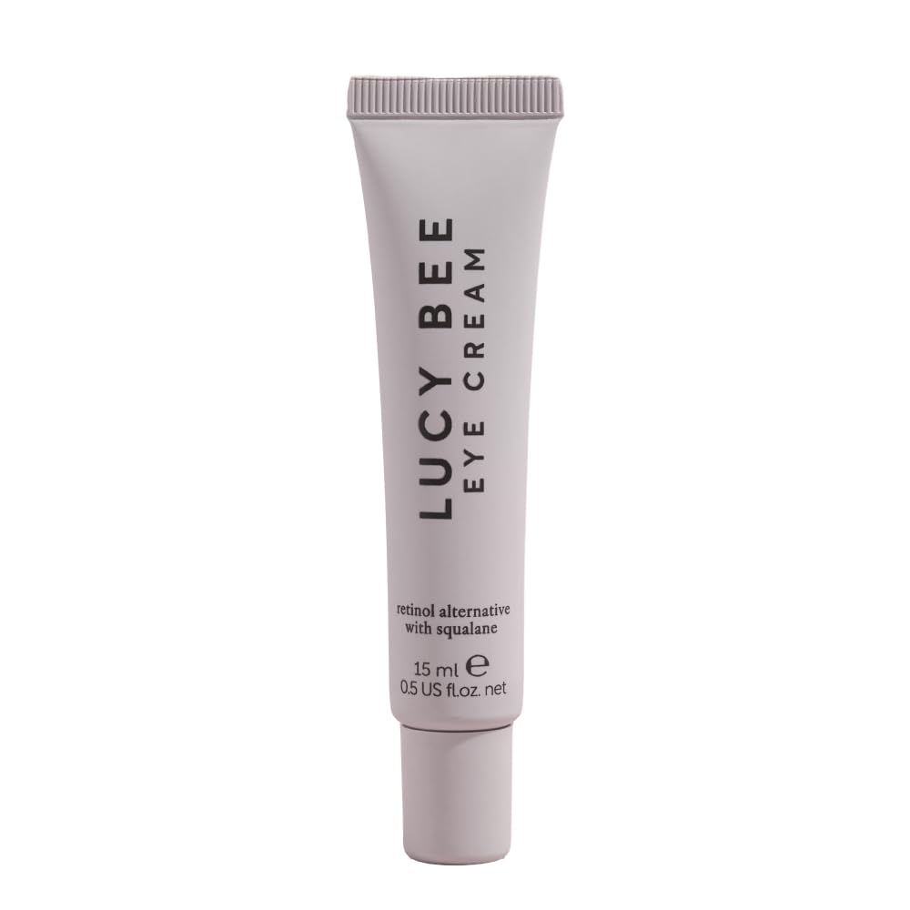 Lucy Bee Anti-Ageing Eye Cream with Vegan Retinol Alternative, Firms, Brightens, Conditions & Soothes Sensitive Skin, Helps with Dark Circles, Puffiness & Fine Lines, Pregnancy Safe, Organic, 15ml